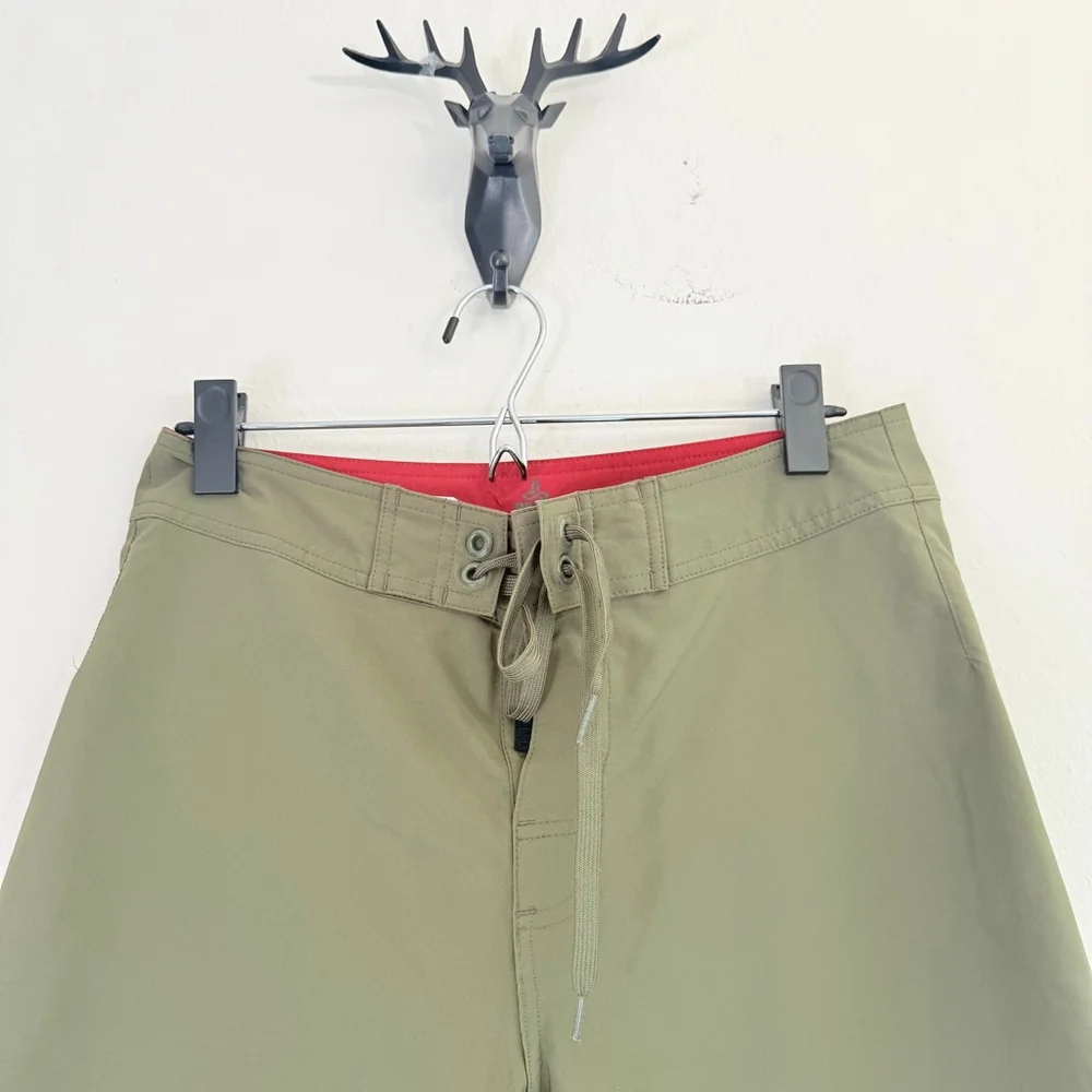 Prana Men's Olive Green Board Shorts Size 28